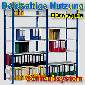 Aktenregale Metallregal beidseitig Schraubsystem