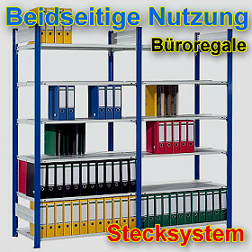 Aktenregale Metallregal beidseitig Stecksystem